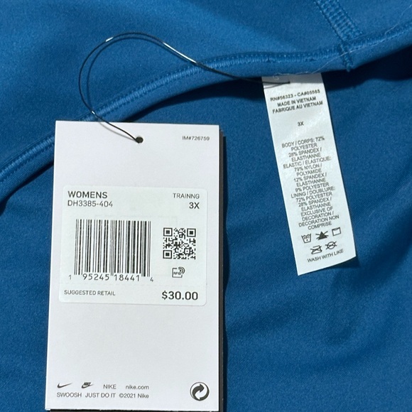 Plus Size Nike Swoosh Sports Bra | Size 3x NWT - Picture 6 of 7